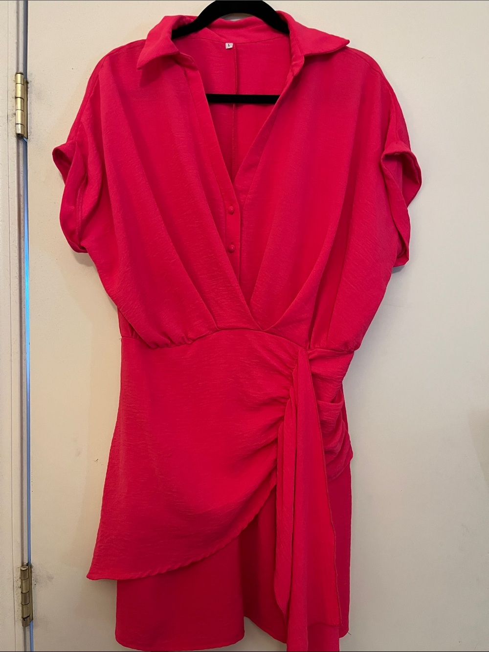 Women’s Hot Pink Swim Coverup Wrap Dress